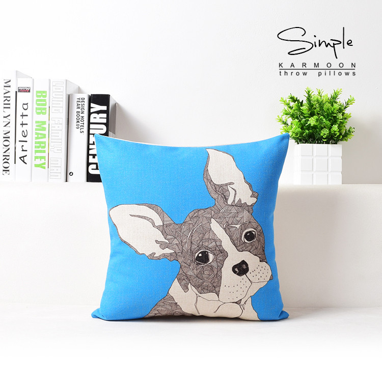 Funny Animal Cushion Cover Toucan Throw Pillow Case Zebra Owl Dog