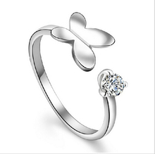 Scorching Temperament Model 925 Sterling Silver Butterfly Straightforward Zircon CZ Diamond Rings For Girls Jewelry Marriage ceremony ceremony Rings Bague C21