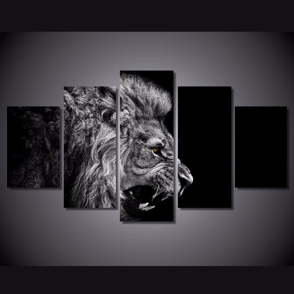 Hoge kwaliteit lion schilderijen koop goedkope lion schilderijen ...