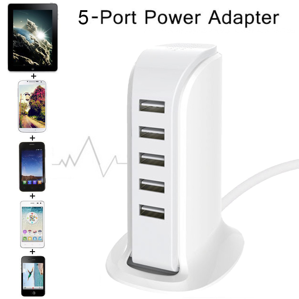Portable Travel Charger Plug for iPhone iPad Samsung,HTC USB Charging Station//Hub Bluetooth Speaker Headset /& Power Bank Blackberry USB Wall Charger 30W 5 Port USB Wall Charger Power Adapter