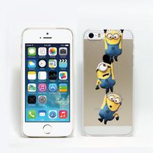 Super Hot Minions Design For iphone 5 5S Case Hard Transparent Cover For iphone5 5S