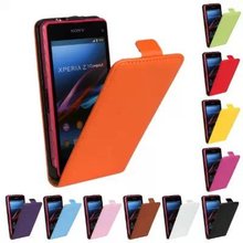 Genuine Leather Magnetic Vertical Flip Case For Sony Xperia Z1 mini leather case Compact M51w Up Pouch Cover Mobile Phone Bag
