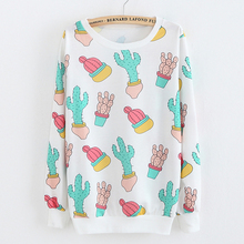 Miss Apple 27 Printed harajuku sweatshirt hoodies 2015 autumn women hoodies sport tracksuits sport pullovers sweatshirt
