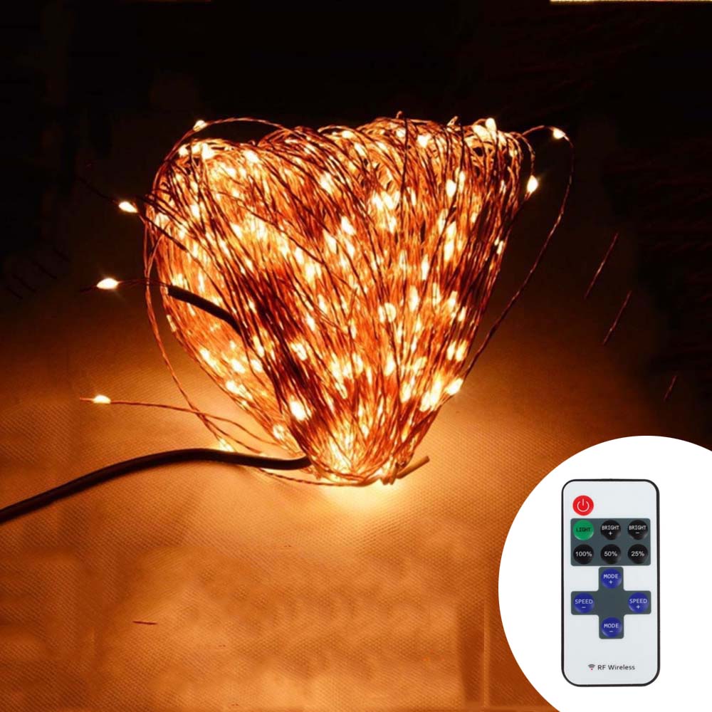 Indoor Outdoor Wireless Control 164Ft 50M 500 LED String Lights + Power Adapter-in LED String ...