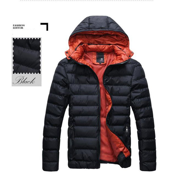 2015 New Arrival Fashion Autumn Winter Clothes Padded Men s Hooded Cotton Clothes M XXXL Casual