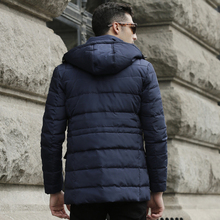 2015 Brand Winter Jackets Mens Fashion Solid Thick Warm Winter Coat Men Slim Parka Single Breasted