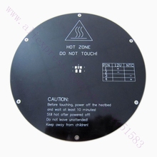 Free Shipping, 3D printer aluminum plate round hot bed/Delta rostock heatbed/MK3 reprap heating bed, Thickness 3mm
