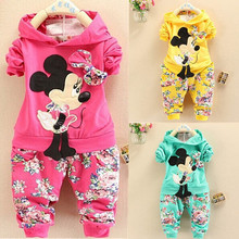 2015 new fashion Spring Autumn baby girls Sport suit set long sleeve children hoodies pants clothes
