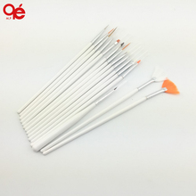 15 pcs nail art decorations brush set tools professional painting pen for false nail tips UV nail gel polish