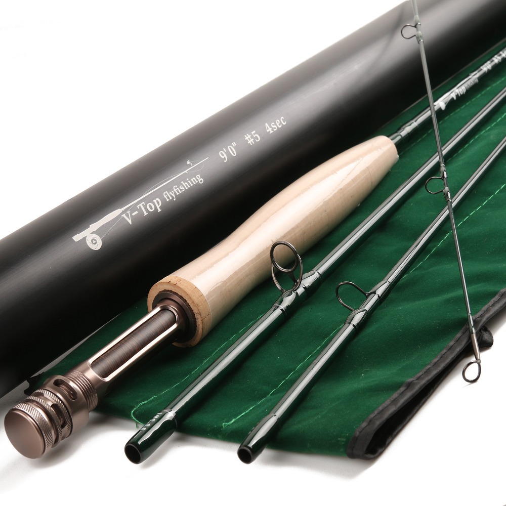 FREESHIPPINGFlyFishingRod40T46TSKCarbon9FT5WT4PCSAAAACork