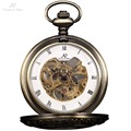 Retro Gold KS Automatic Mechanical Skeleton Alloy Case Copper Key Style Pendant Roman Dial Luxury Case