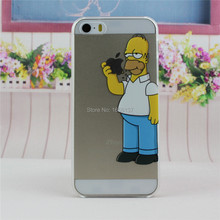 2015 New Arrive For Apple i Phone iPhone 5 5S Case Transparent Simpson Snow White Hand