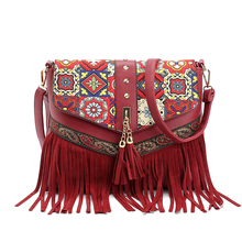 2016 Hot Sale Fashion Women Lady Fringe Weave Tassel Shoulder Messenger Cross Body Satchel Bag Sac A Main Bolsa Feminina Bags