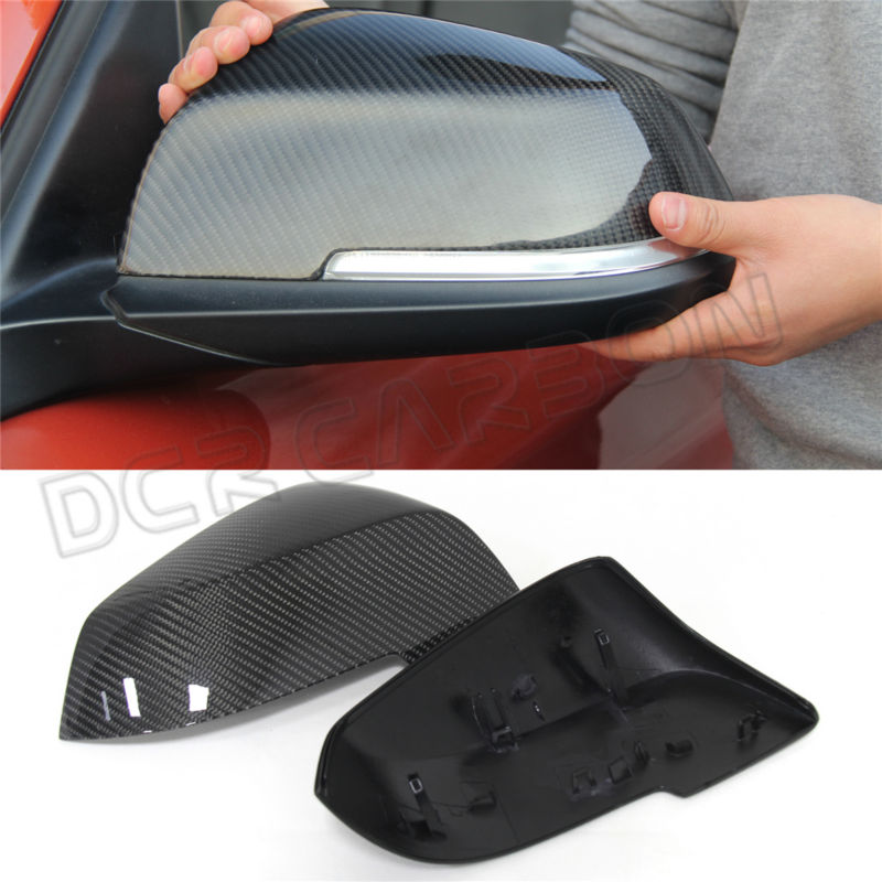 Replacement carbon fiber rear view side mirror cover caps for 2012 2013 2014 BMW 1 2 3 4 X Series F20 F22 F23 F30 F32 F33 X1 E84