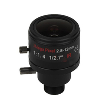 3.0Megapixel Fixed Iris M12 HD 2.8-12mm Varifocal cctv IR HD Lens,F1.4,manual focus zoom,view angle 90~28degree,M14 optional