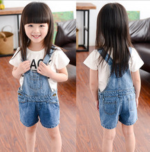 Hot Sale Children’s Clothing summer Girls boys Denim Overalls Blue Jeans Overalls For baby Kids Girls Rompers Free Shipping