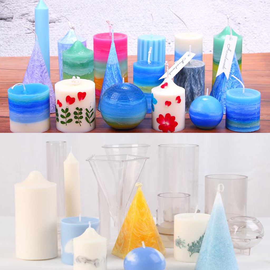 DIY Candle Making Supplies Cylinder-Shaped As A Gift Plastic Candle Molds Making Candles 