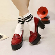 Platform Shoes Women Pumps 2016 Spring And Autumn Thick Hlles Comfortable Sweet High Heeled Shoes Match