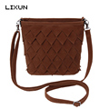 LIXUN American Style Women Crossbody Bags Vintage Velour Sling Shoulder Bag Messenger Handbags sac a main