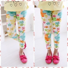 2015 Children s Clothing Girl Pants New Arrive Printing Flower Girls Leggings Toddler Classic Legging 2