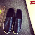 MIVNSKVE Men Casual Shoes High Qualtiy Split Leather Shoes Fashion Men Driving Flats Breathable Slip On