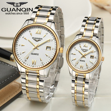 Origianl GUANQIN 2015 Top Brand Luxury New Fashion Quartz Lovers Watches Waterproof Luminous Date Men Women Watches