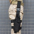 Popular Adjustable Black Outdoor Hunting Tactical Holster Puttee Nylon Holster Quick Release Buckle Pouch