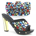 African Women Wedding Shoe And Bag Set Women Party Dress High Heels Pumps African Shoe And