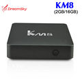 10pcs lot Original KM8 Amlogic S905X Android 6 0 TV Box DDR3 2GB eMMC 16GB Support