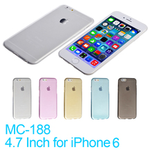 2015 торгово-люкс гибкие тпу мобильный телефон чехол для iPhone 6 iPhone6 силиконовые сумка резиновое покрытие гель капа коке Fundas Carcasa MC-188