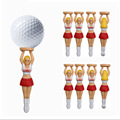 10pcs lot size 75mm 2 95 Sexy Girl cheerleaders design Golf Tees Plastic Golf Ball Nails