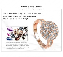 LZESHINE Brand Fashion Ball Ring 18K Rose Gold Plated Jewelry Anillos with Austrian Crystal joias ouro