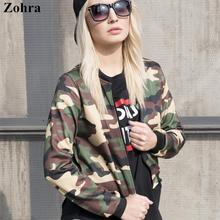 Women’s Girls Clothing Bomber Jacket 3D Printed Camouflage Chaquetas mujer sport Outwear Long Sleeve Baseball coats jackets