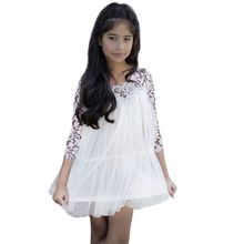 2016 Cute Kids Princess Girl Lace Fancy Dresses Long Sleeve Tops Casual Blouse Tunic Dress Clothes