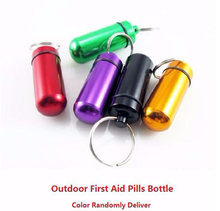 1PCS Outdoor Survival Waterproof Aluminum Medicine Bottles Mini Pocket Pill Bottle Box First Aid Kit EDC