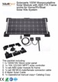 Solarparts 1x 100W Monocrystalline Solar Module by ABS fix frame solar cell factory cheap selling 12V