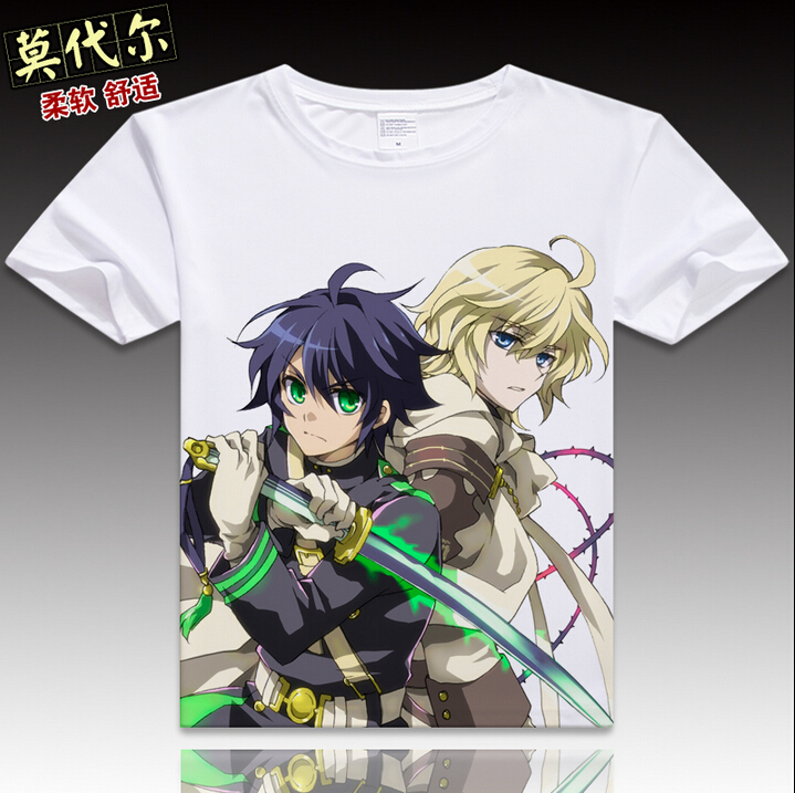 Japanese Owari no Seraph Mikaela Hyakuya moe T Shirt Anime T shirt Fashion Men Women Casual