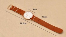 2015 new Style Geneva slim belt watch simple scale men watches