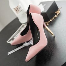 2016 spring and summer single shoes work shoes shallow mouth pointed toe shoes high-heeled shoes sexy women’s shoes