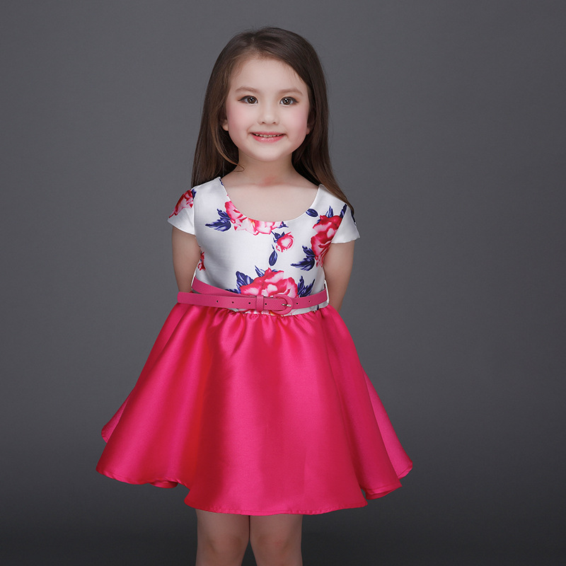 Aliexpress.com : Buy Summer Style Flower Print Girl Dress ...