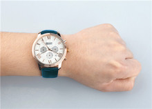  Brand Luxury MEGIR Watches Men Quartz Watch Leather Strap Sapphire Complete Calendar 6 Hand Activities