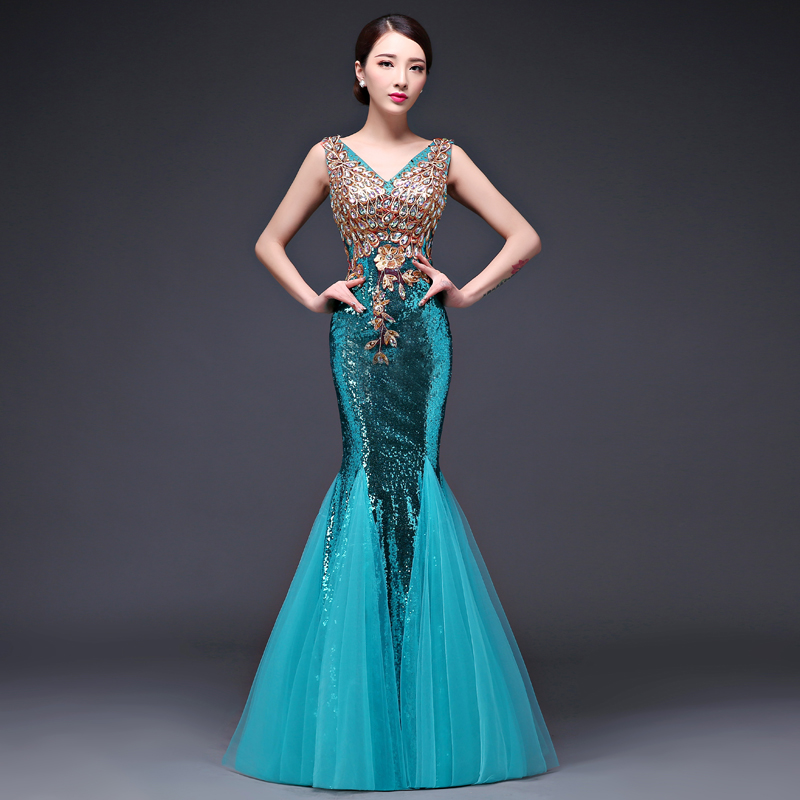 Peacock Party Dress