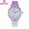 KEZZI Brands Leather Children Cute Fashion Causal Watch Analog Display Kids Watches Quartz Wristwatch relogio Boys