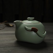 A pot 2 cups Kung Fu set Ruyao tea set Ceramic TeaPot Kettle Chinese Porcelain tea