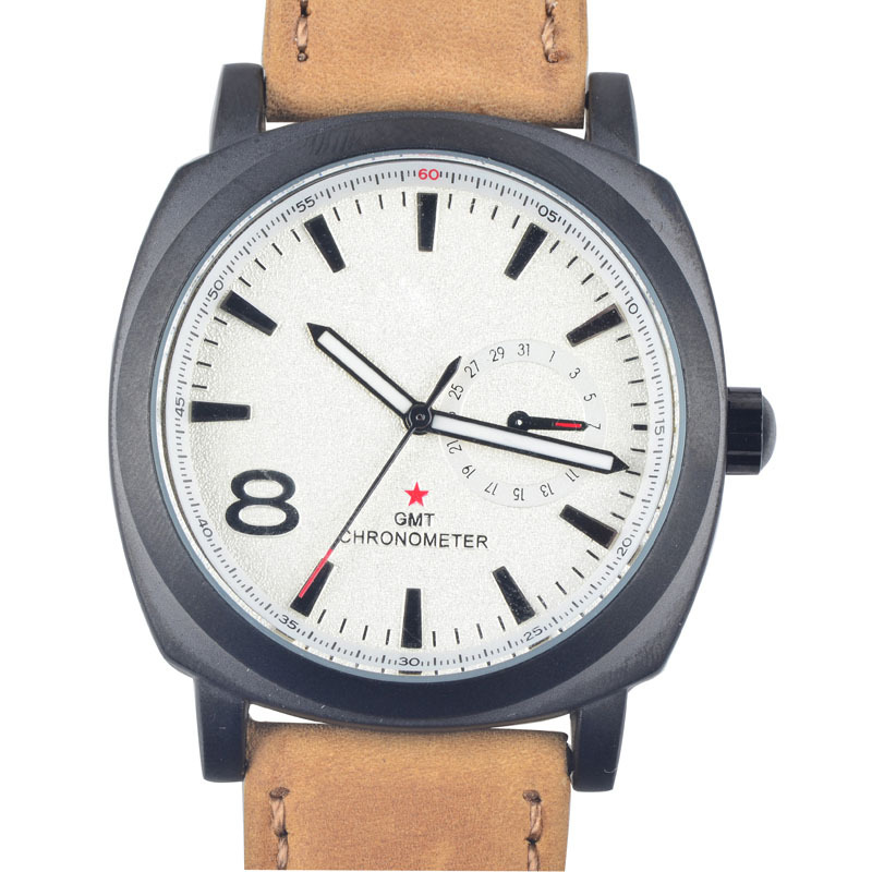 2015 fashion Quartz watch Men Watches Military Watches Men Corium Leather Strap army wristwatch relogio masculino