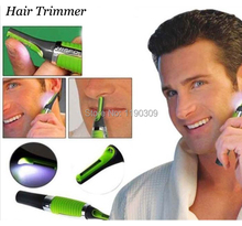 Battery Powered Men Trimmer Shaver Hair Removal with LED Light barbeador men face care products Green Color Free Shipping