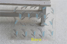 1 Sheet Fashion Gold Silver 3D Feather Nail Art Stickers Decals Nail Art Tip DIY Decoration