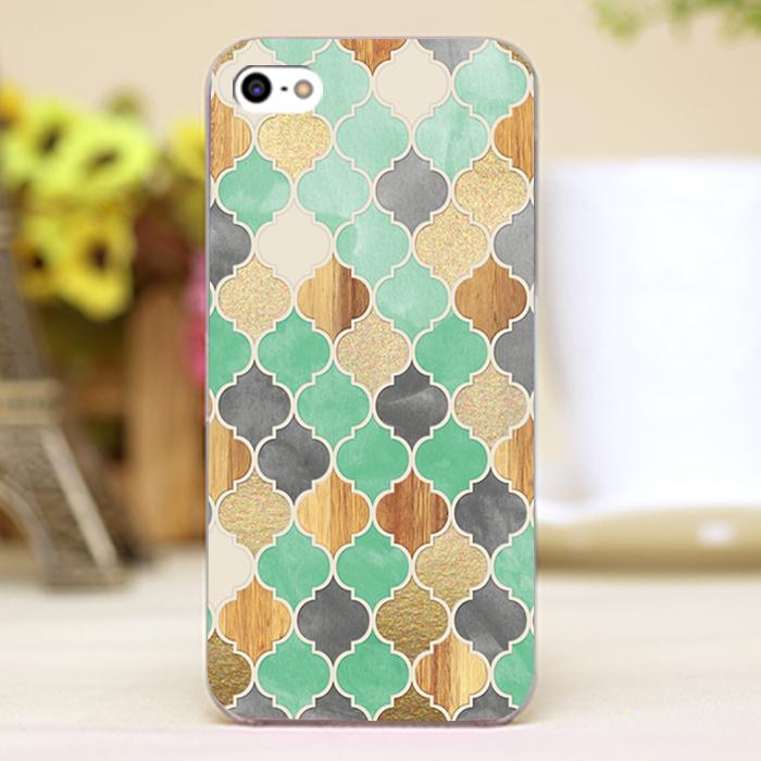 Charcoal Mint Wood Gold Moroccan Pattern Design font b case b font cover cell font b