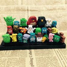 25pcs/lot Anime Movie Bird & Pig Action Figure Kids Toys Cute Colorful Birds PVC Action Figure