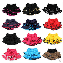 Spring Summer Child Girl Latin Dance Skirt Children Practicing Latin Skirts Kids Tutu Ballroom And Salsa Dancing Skirt WDQ001